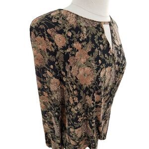 Les Amis boho tapestry like print faux wrap top